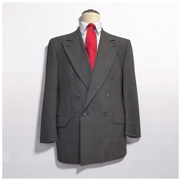 Joseph Abboud Other - Joseph Abboud JoA II Double Breasted Blazer| 40R | Charcoal Wool | Classic